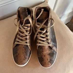 Brown Joie textured leather